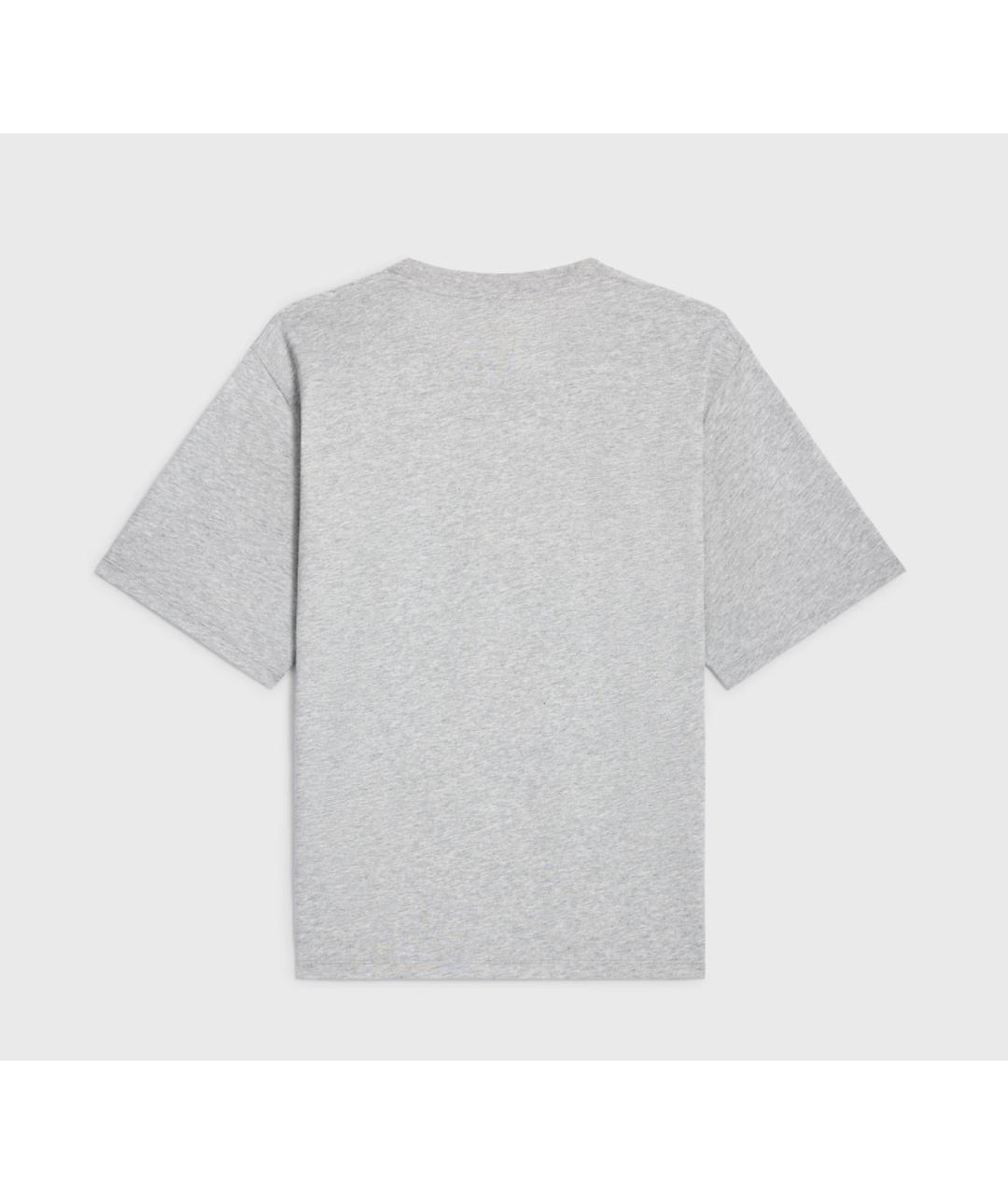 CELINE Серая хлопковая футболка, фото 2
