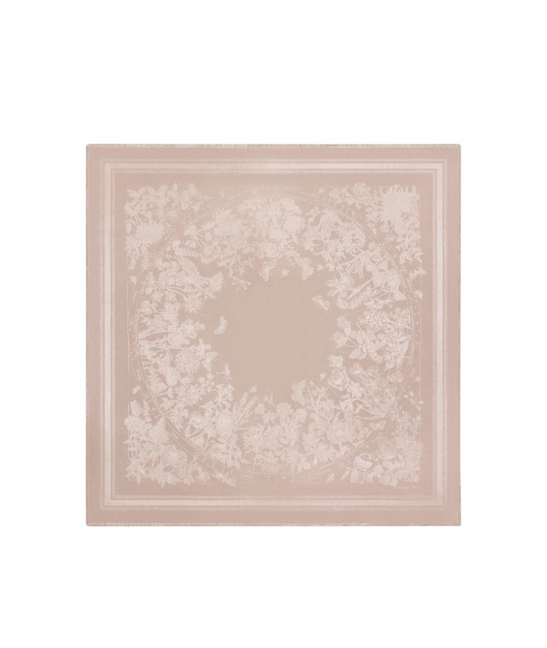 CHRISTIAN DIOR Розовый шелковый шарф, фото 1