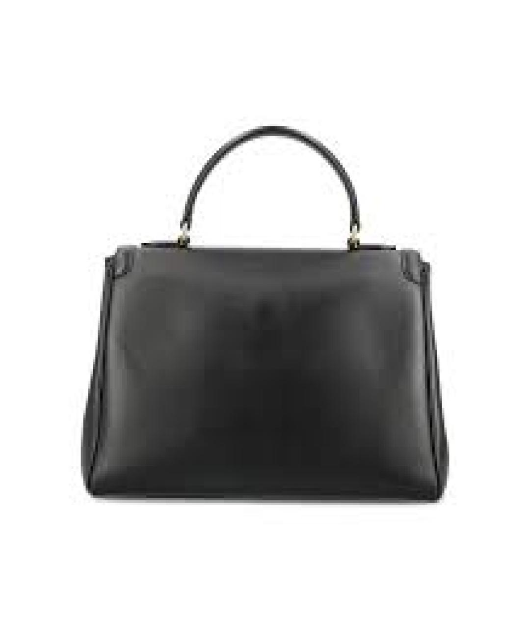 VALENTINO Черная кожаная сумка с короткими ручками, фото 3