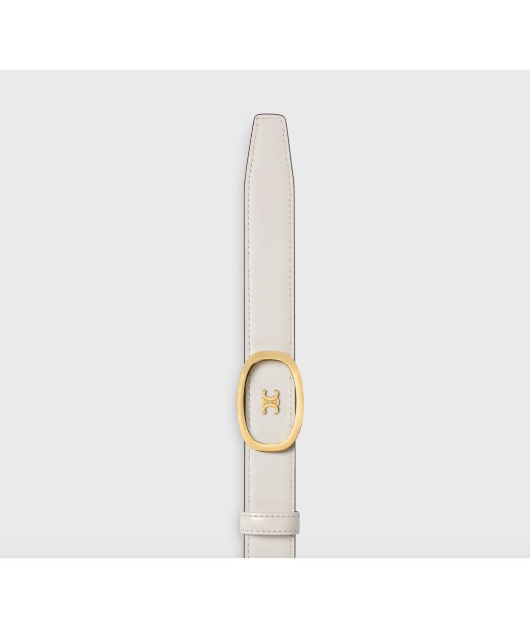 CELINE Коричневый кожаный ремень, фото 6