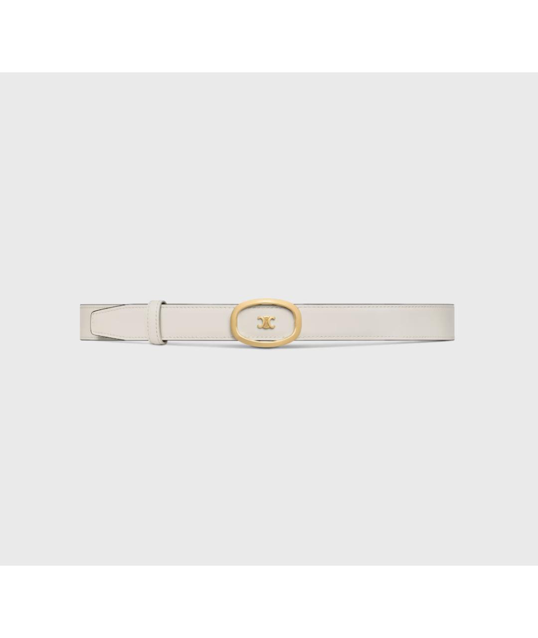 CELINE Коричневый кожаный ремень, фото 4