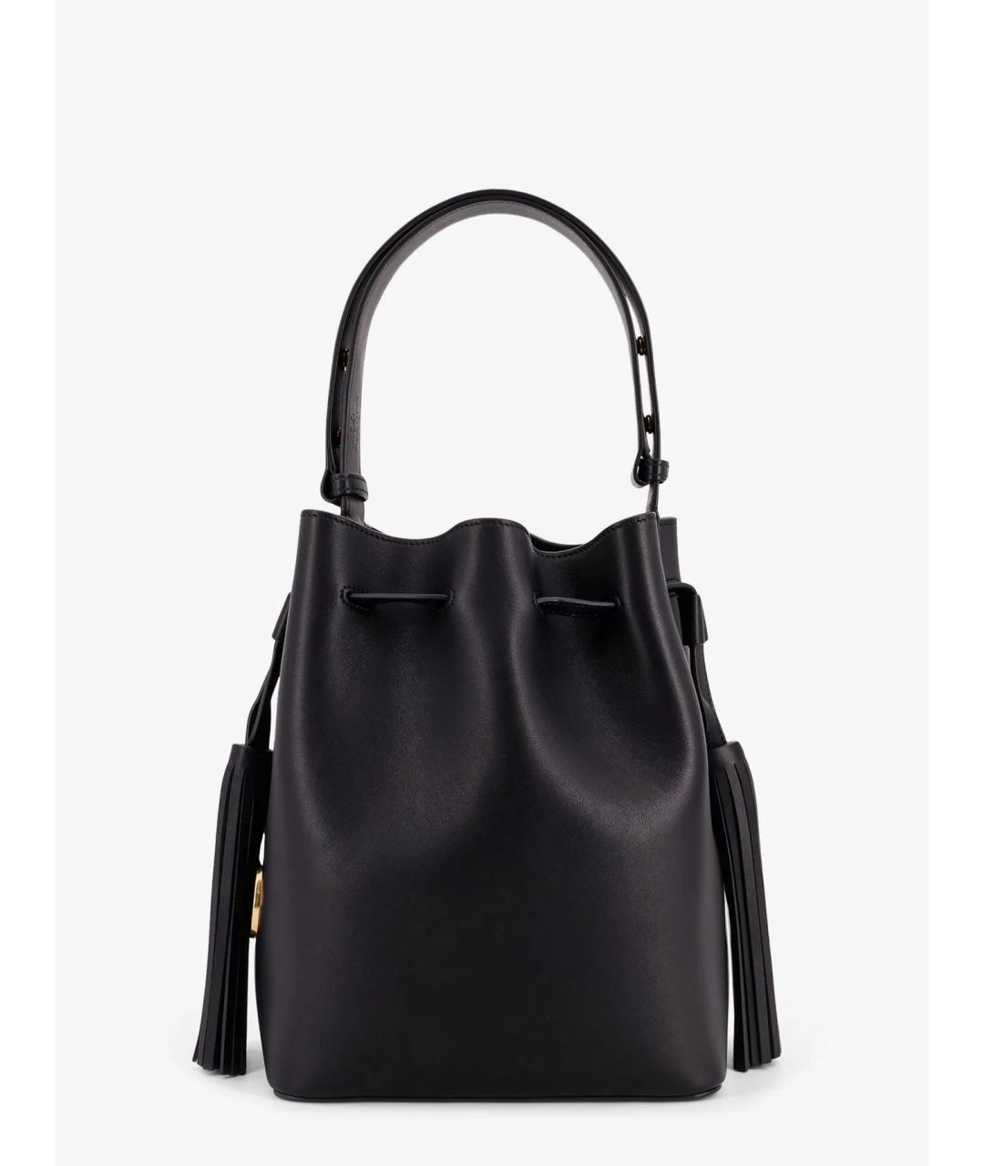 VALENTINO Черная кожаная сумка тоут, фото 2