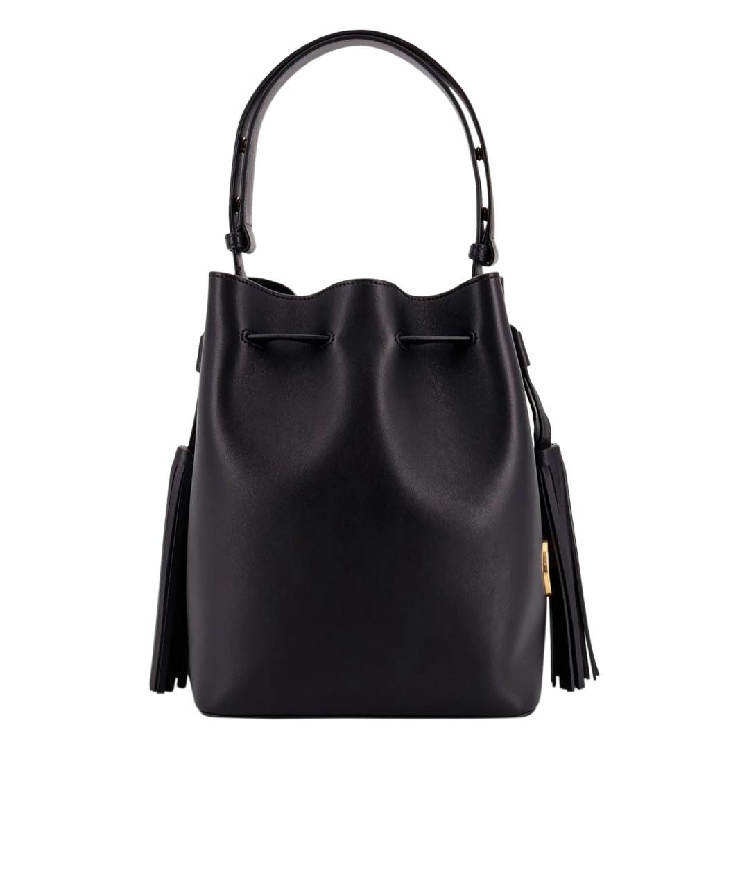 VALENTINO Черная кожаная сумка тоут, фото 1