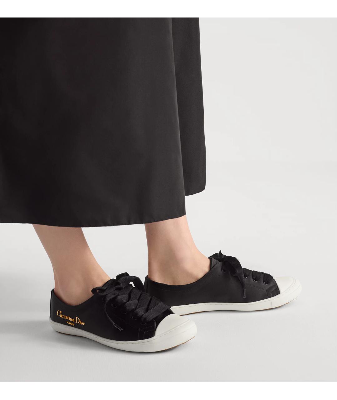 CHRISTIAN DIOR Черные текстильные кеды, фото 4