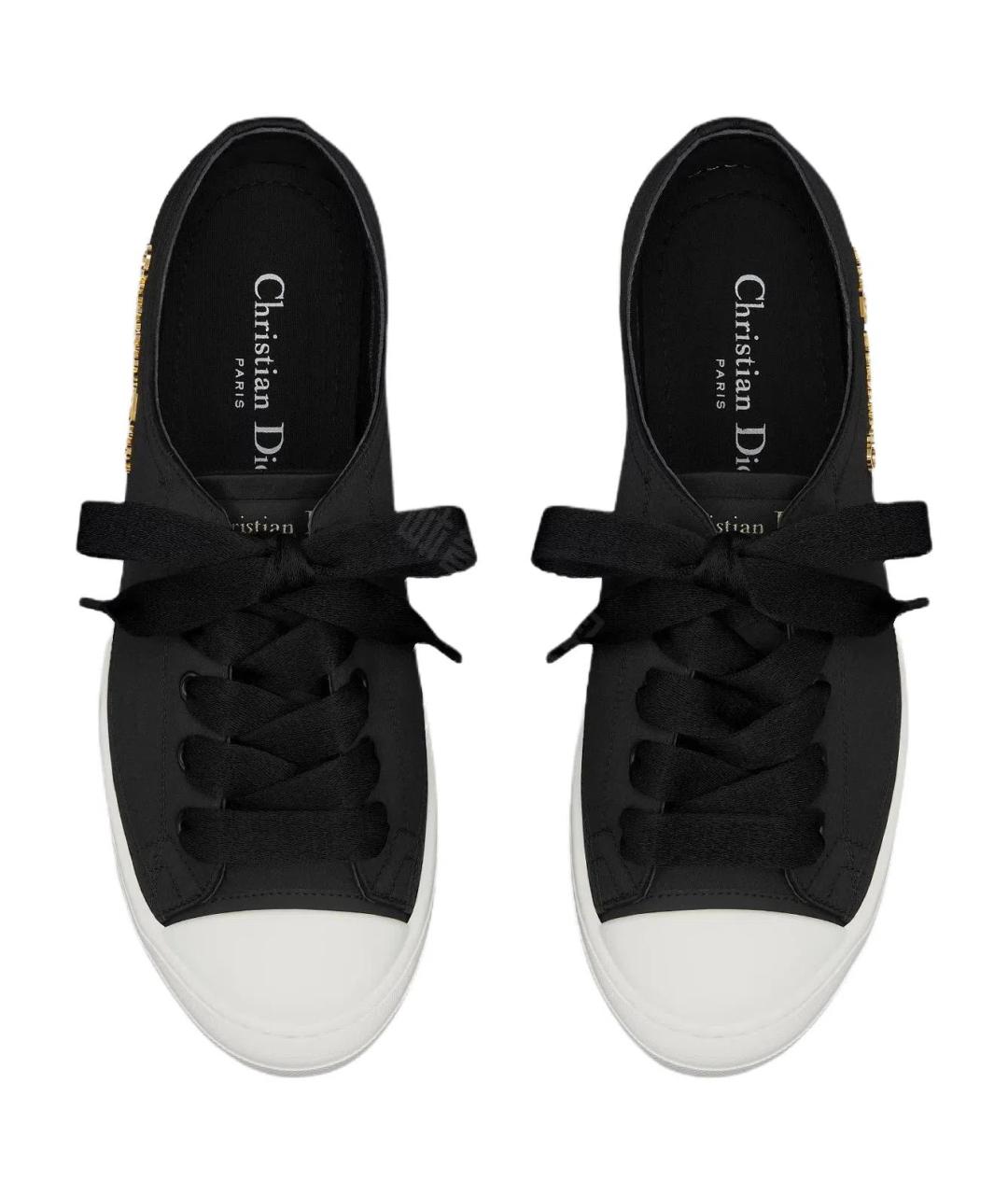 CHRISTIAN DIOR Черные текстильные кеды, фото 2