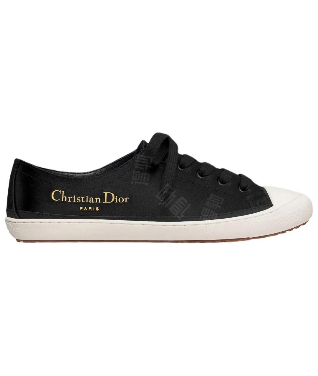 CHRISTIAN DIOR Черные текстильные кеды, фото 1