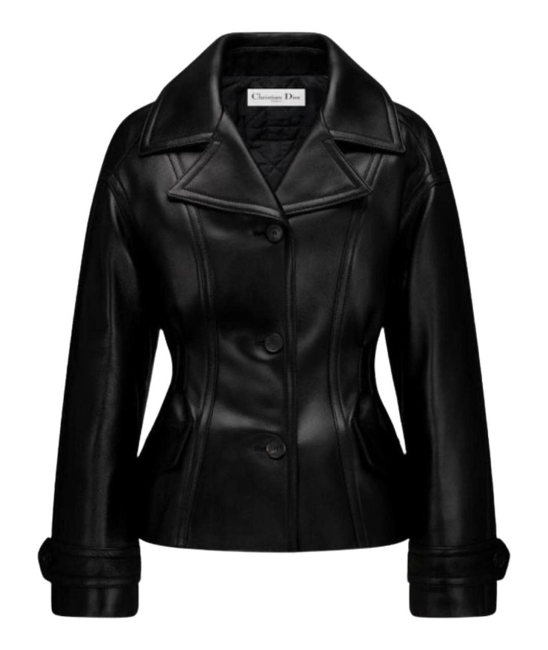 CHRISTIAN DIOR Черная кожаная куртка, фото 1