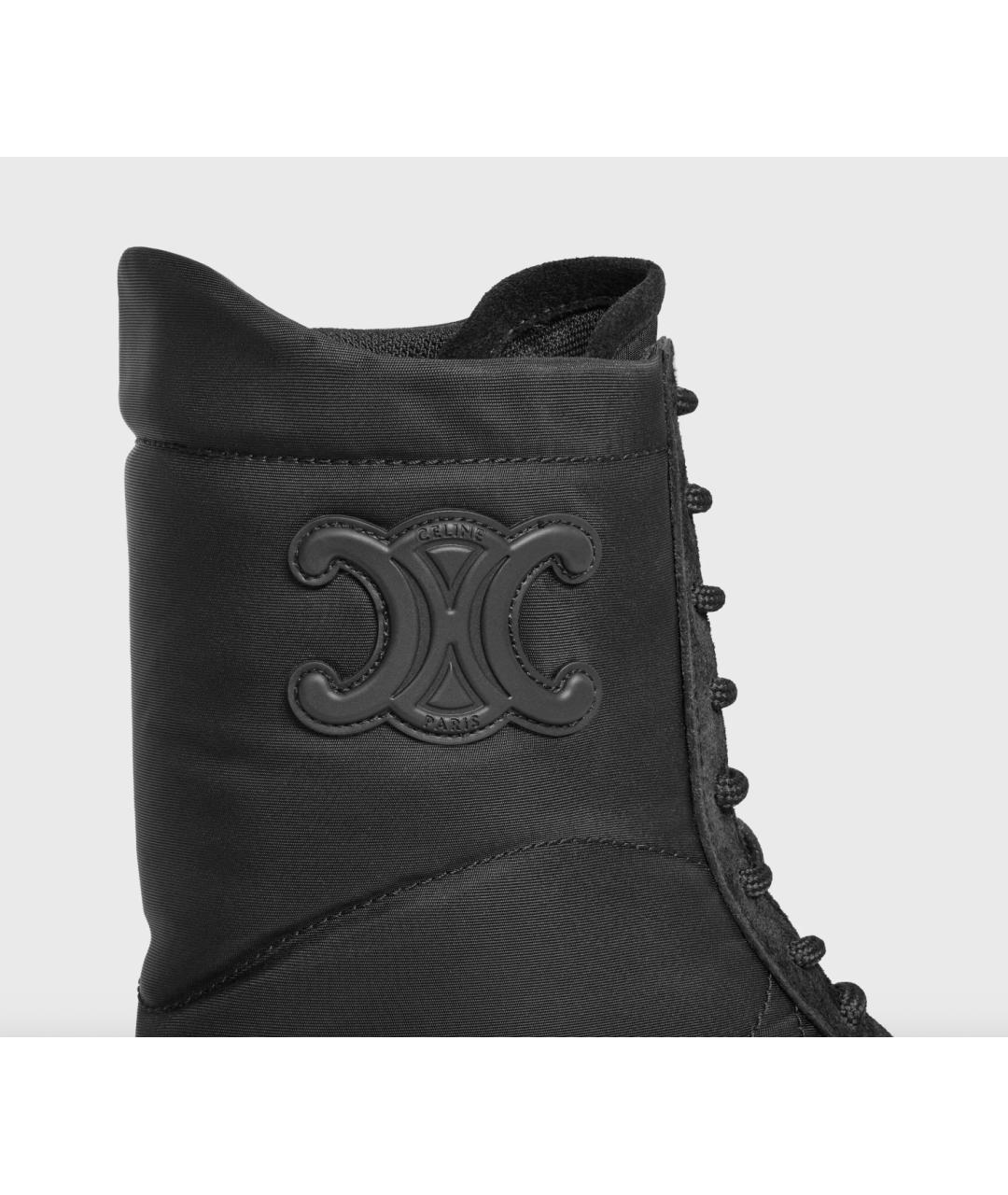CELINE Черные текстильные ботинки, фото 6