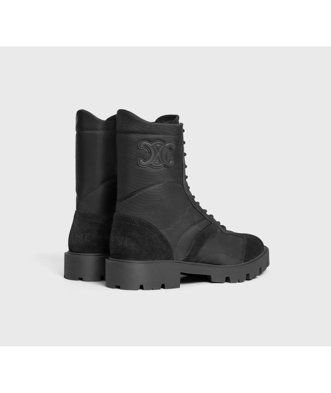 CELINE Черные текстильные ботинки, фото 3