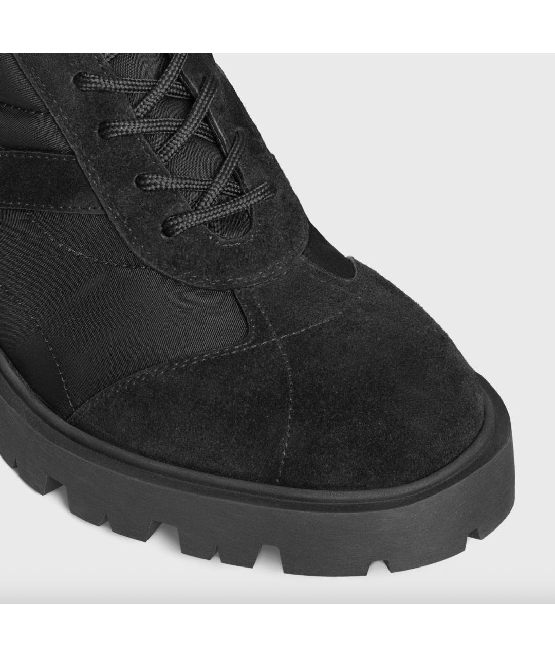 CELINE Черные текстильные ботинки, фото 4