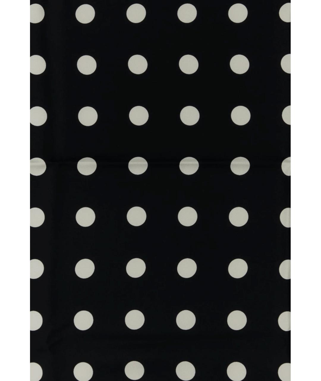 VALENTINO Черный шелковый шарф, фото 3