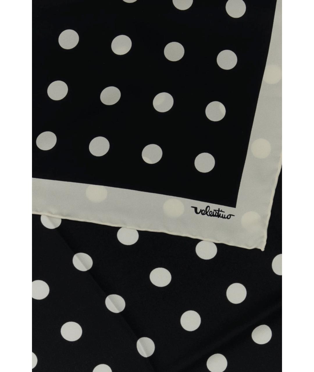 VALENTINO Черный шелковый шарф, фото 2