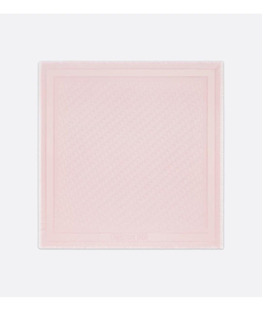 CHRISTIAN DIOR Розовый кашемировый шарф, фото 5