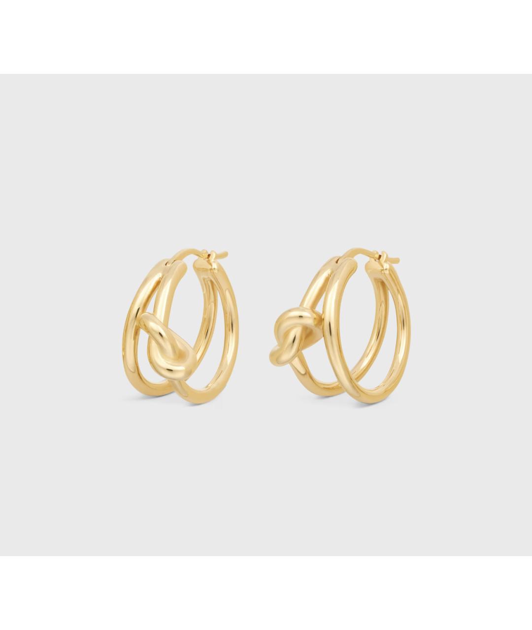 CELINE Золотые латунные серьги, фото 4