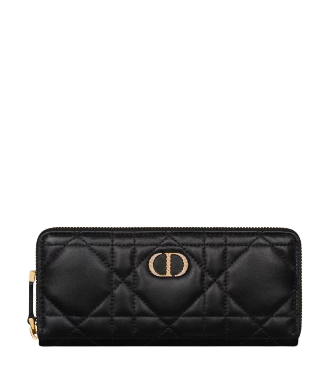 CHRISTIAN DIOR Черный кожаный кошелек, фото 1