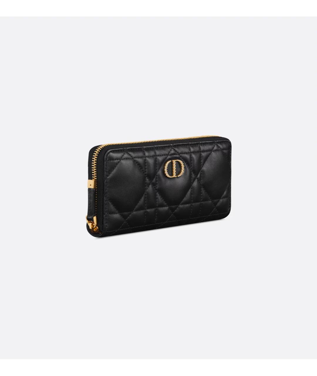 CHRISTIAN DIOR Черный кожаный кошелек, фото 2
