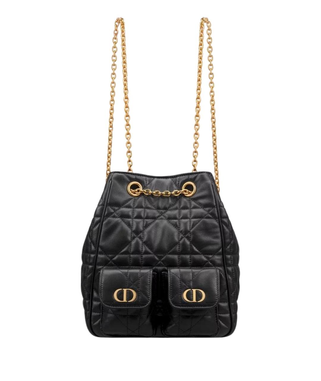 CHRISTIAN DIOR Черная кожаная сумка через плечо, фото 1