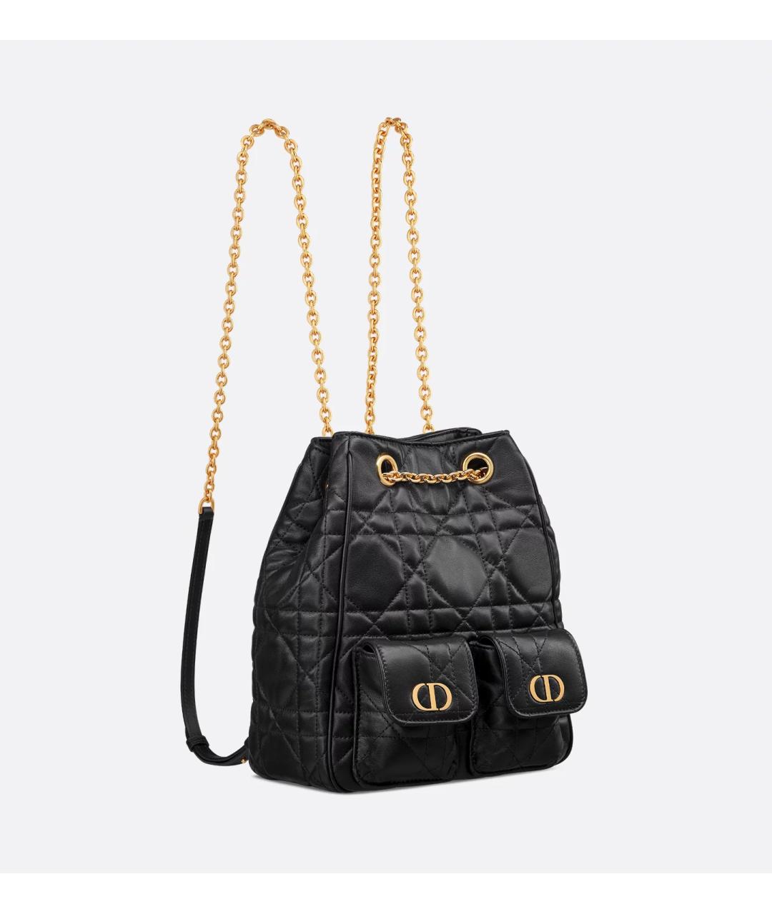 CHRISTIAN DIOR Черная кожаная сумка через плечо, фото 5