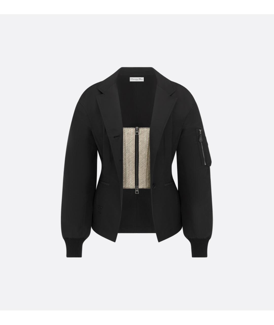 CHRISTIAN DIOR Черная шелковая куртка, фото 4