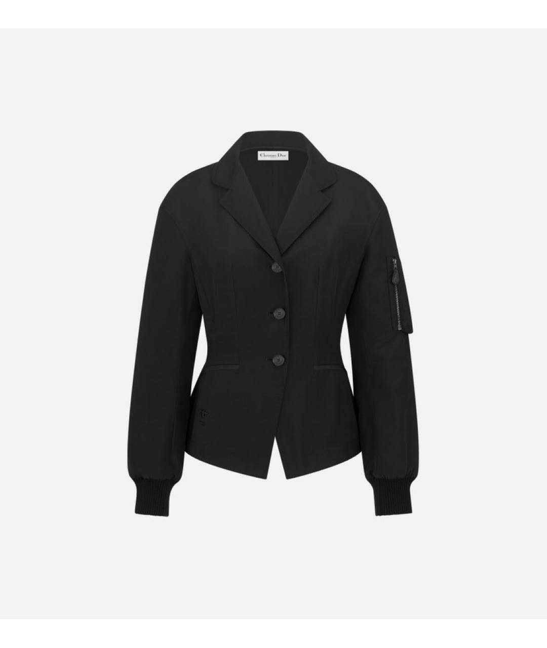 CHRISTIAN DIOR Черная шелковая куртка, фото 3