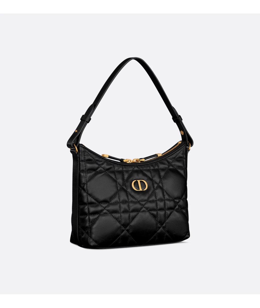 CHRISTIAN DIOR Черная кожаная сумка через плечо, фото 2