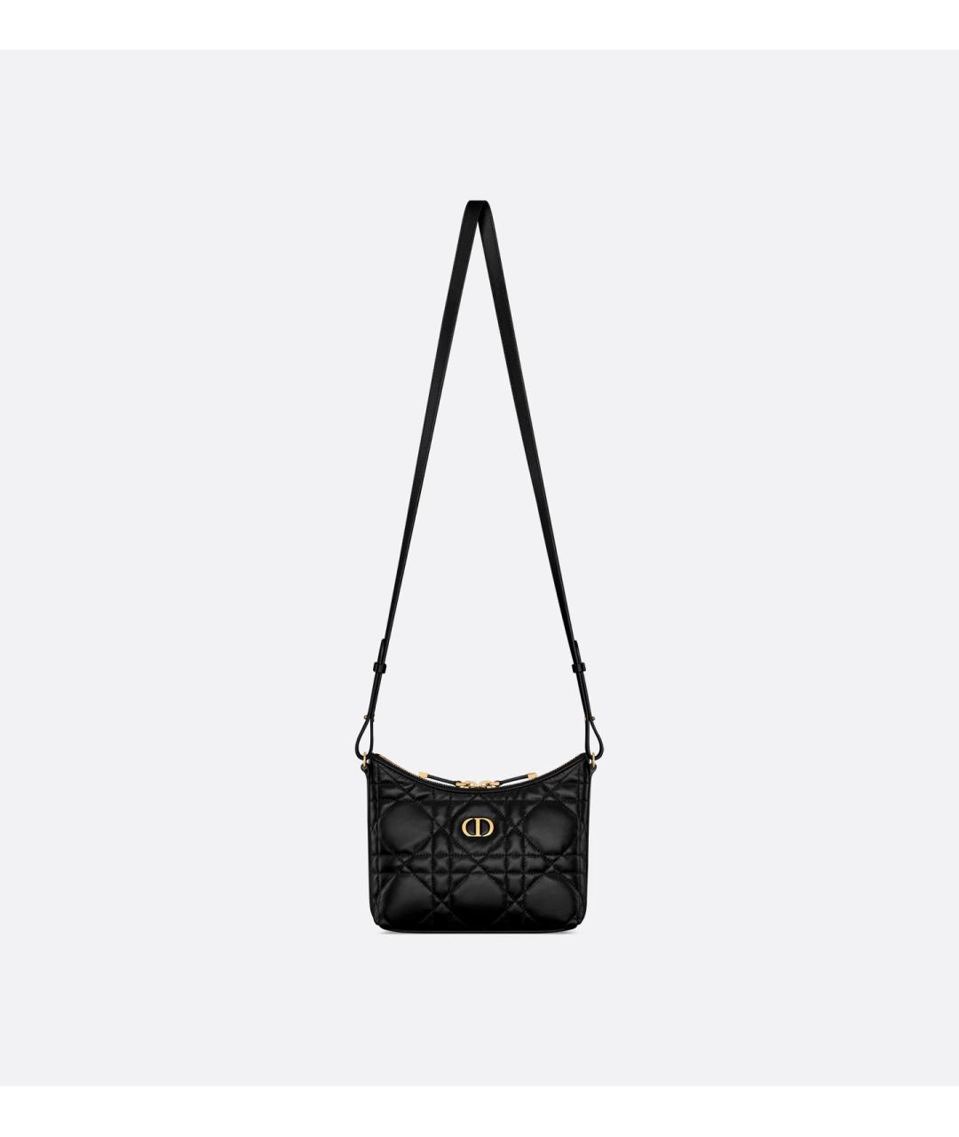 CHRISTIAN DIOR Черная кожаная сумка через плечо, фото 4