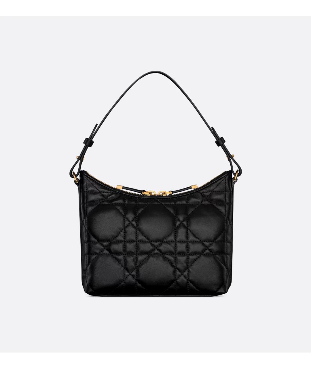 CHRISTIAN DIOR Черная кожаная сумка через плечо, фото 5