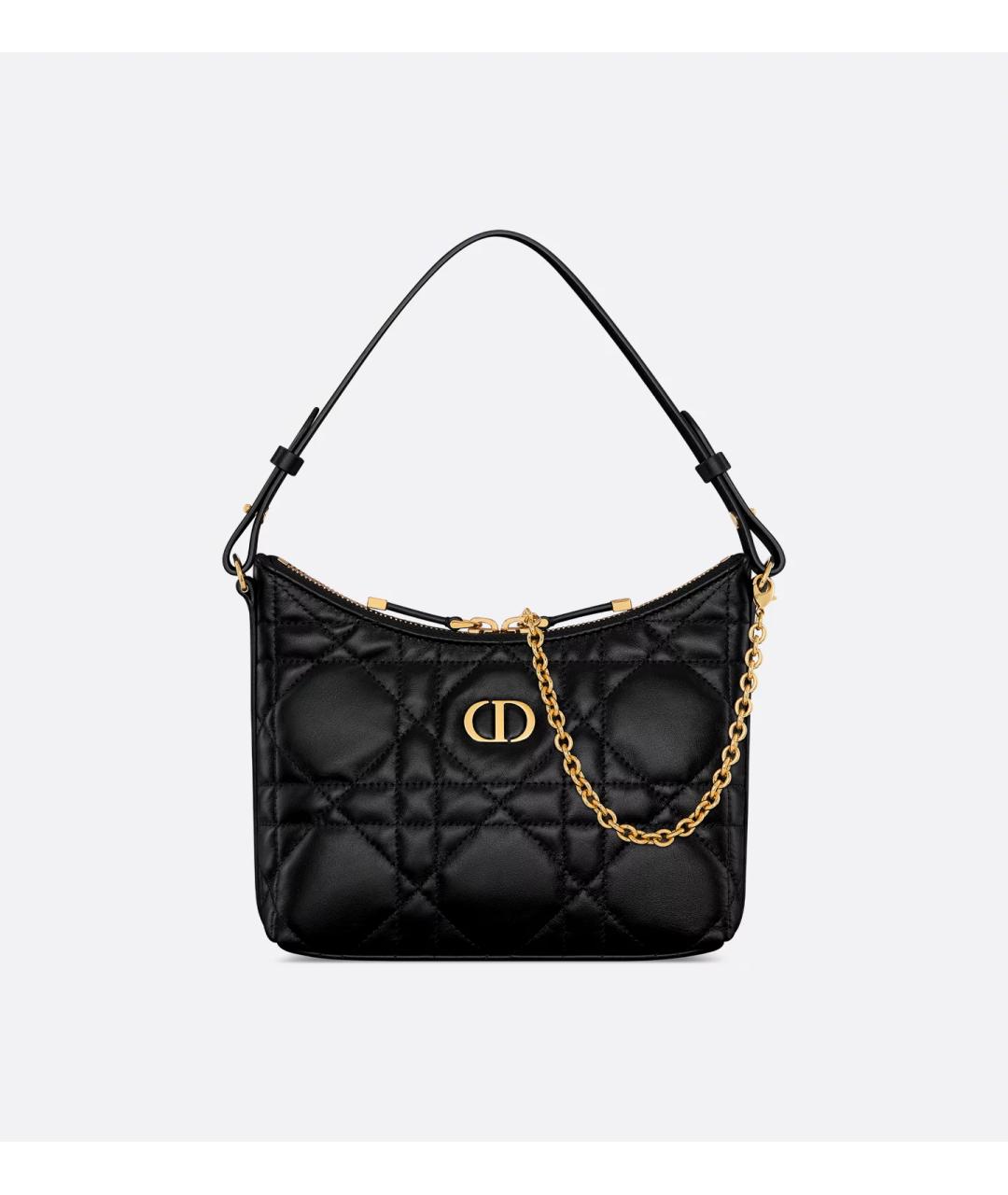 CHRISTIAN DIOR Черная кожаная сумка через плечо, фото 8