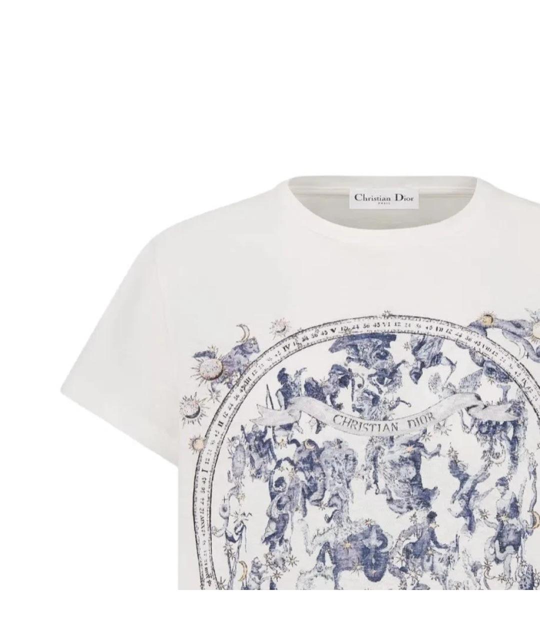 CHRISTIAN DIOR Белая хлопковая футболка, фото 3