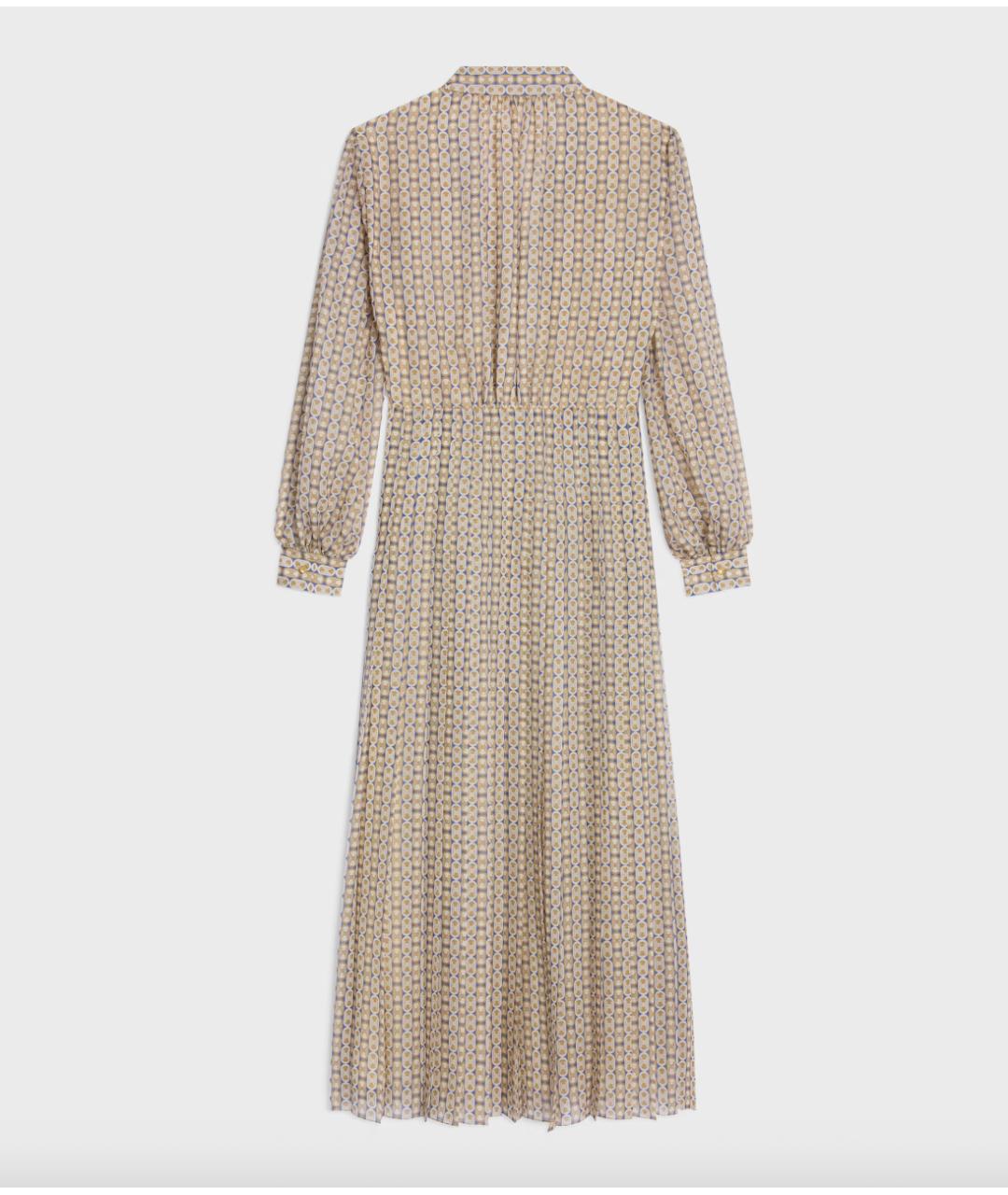 CELINE Мульти шерстяное повседневное платье, фото 2