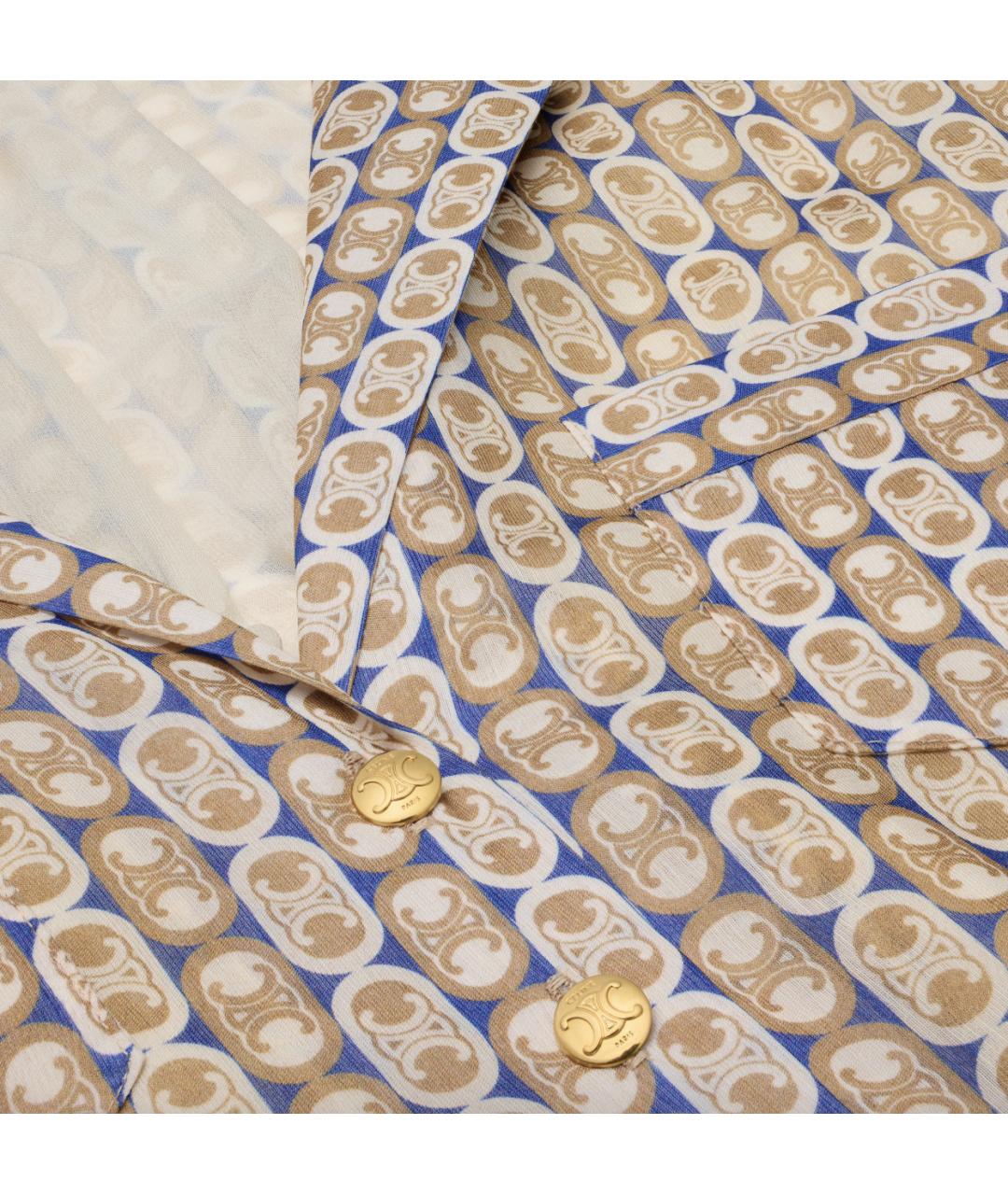 CELINE Мульти шерстяное повседневное платье, фото 3