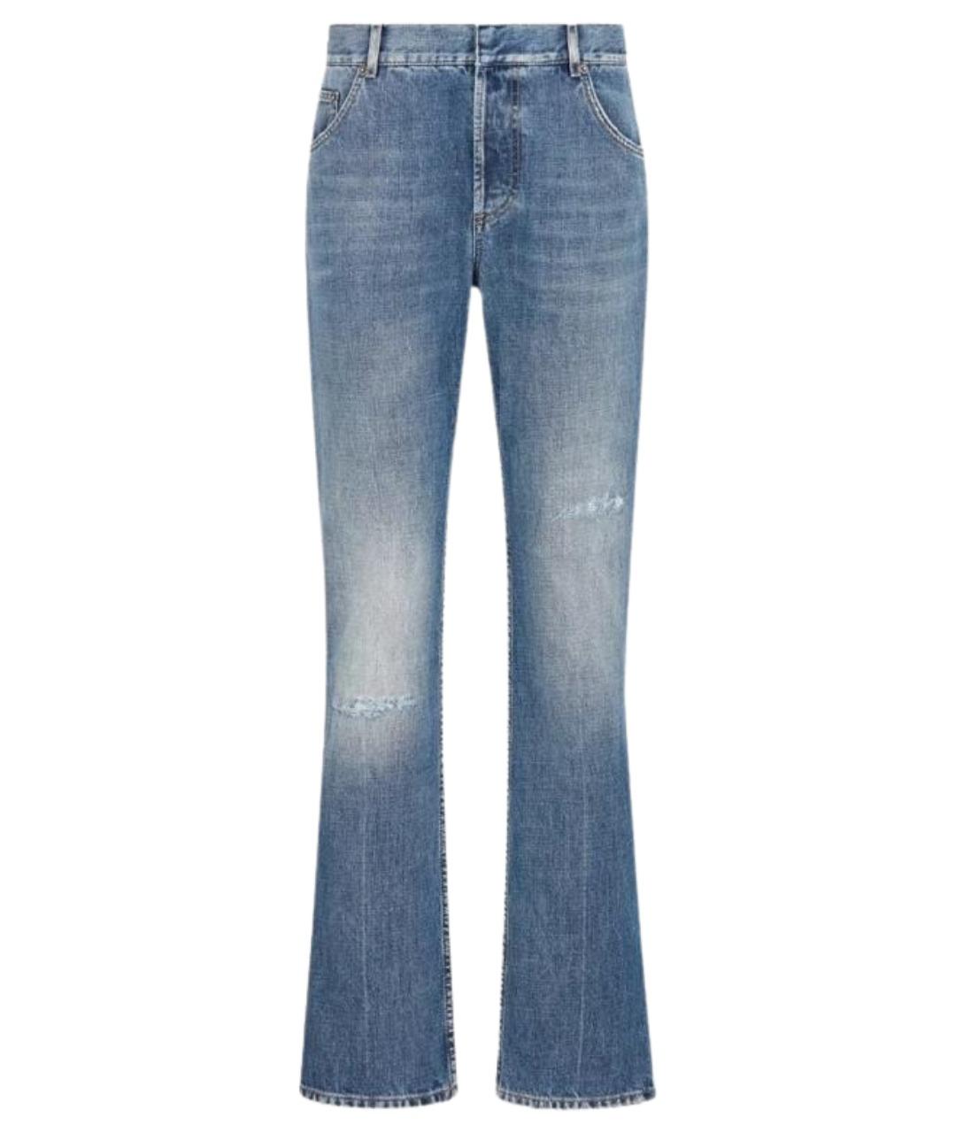 CHRISTIAN DIOR Синие хлопковые прямые джинсы, фото 1