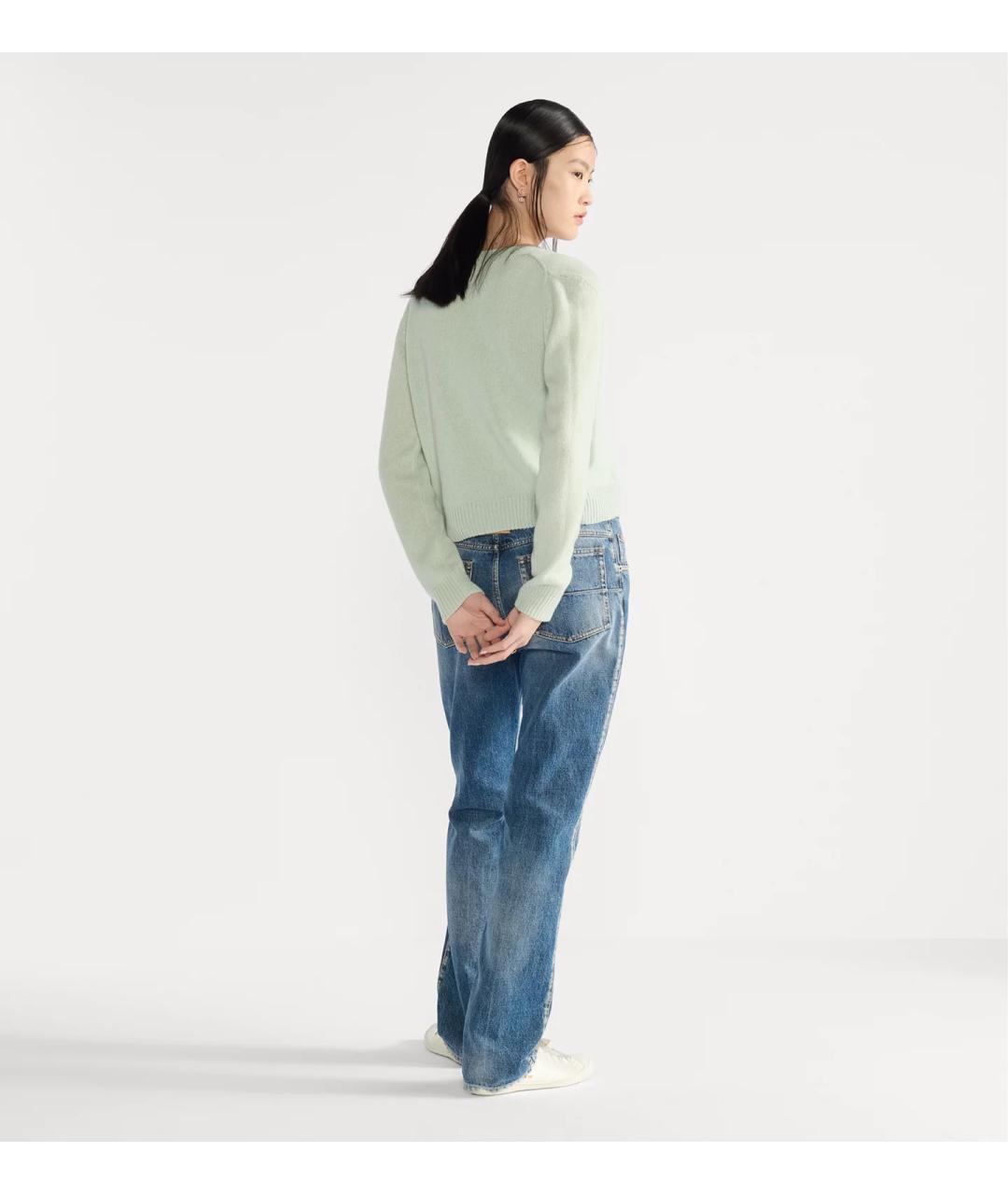 CHRISTIAN DIOR Синие хлопковые прямые джинсы, фото 3