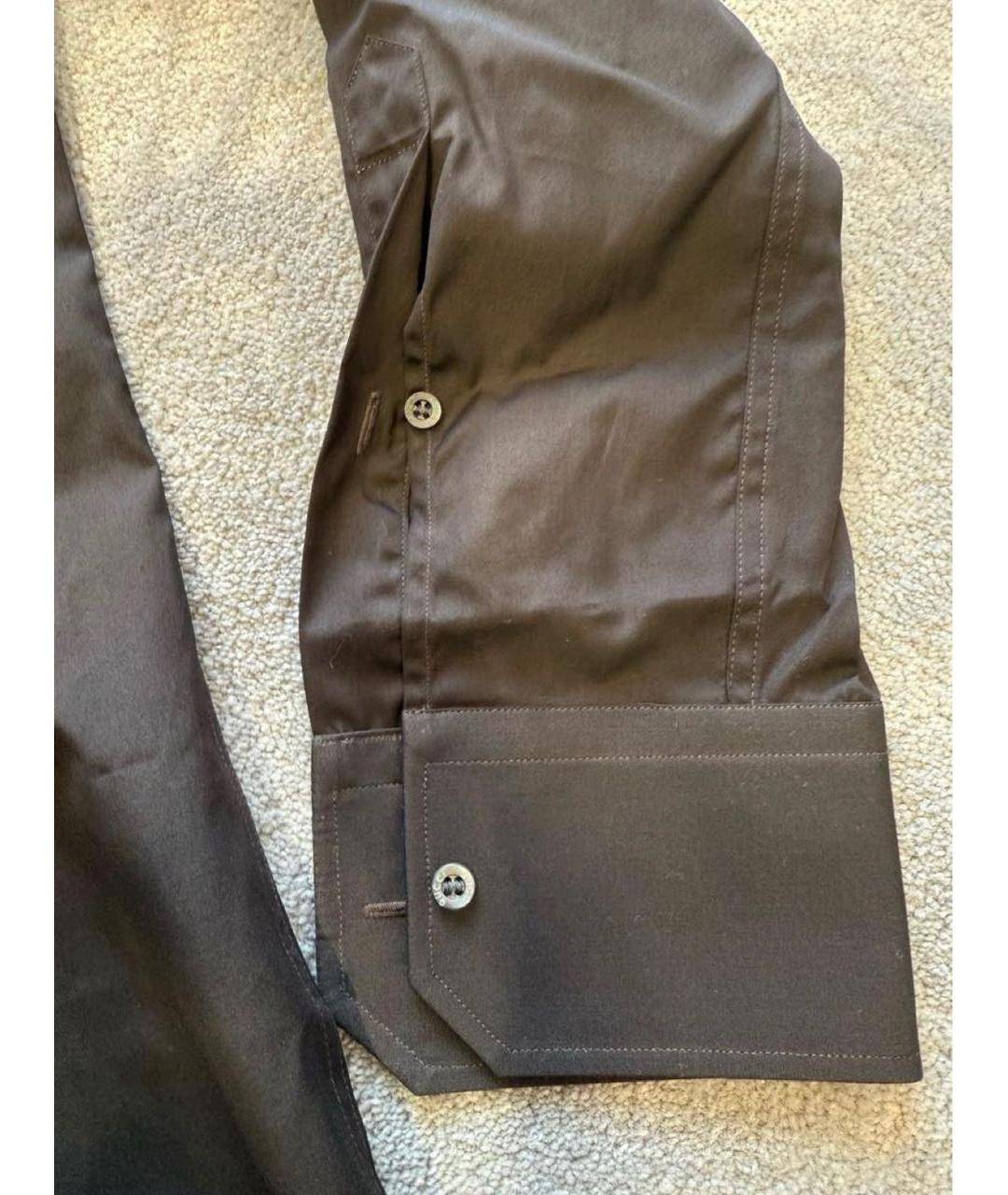 GUCCI Коричневая хлопковая кэжуал рубашка, фото 4