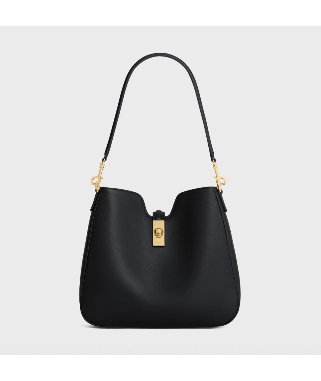 CELINE Черная кожаная сумка через плечо, фото 7