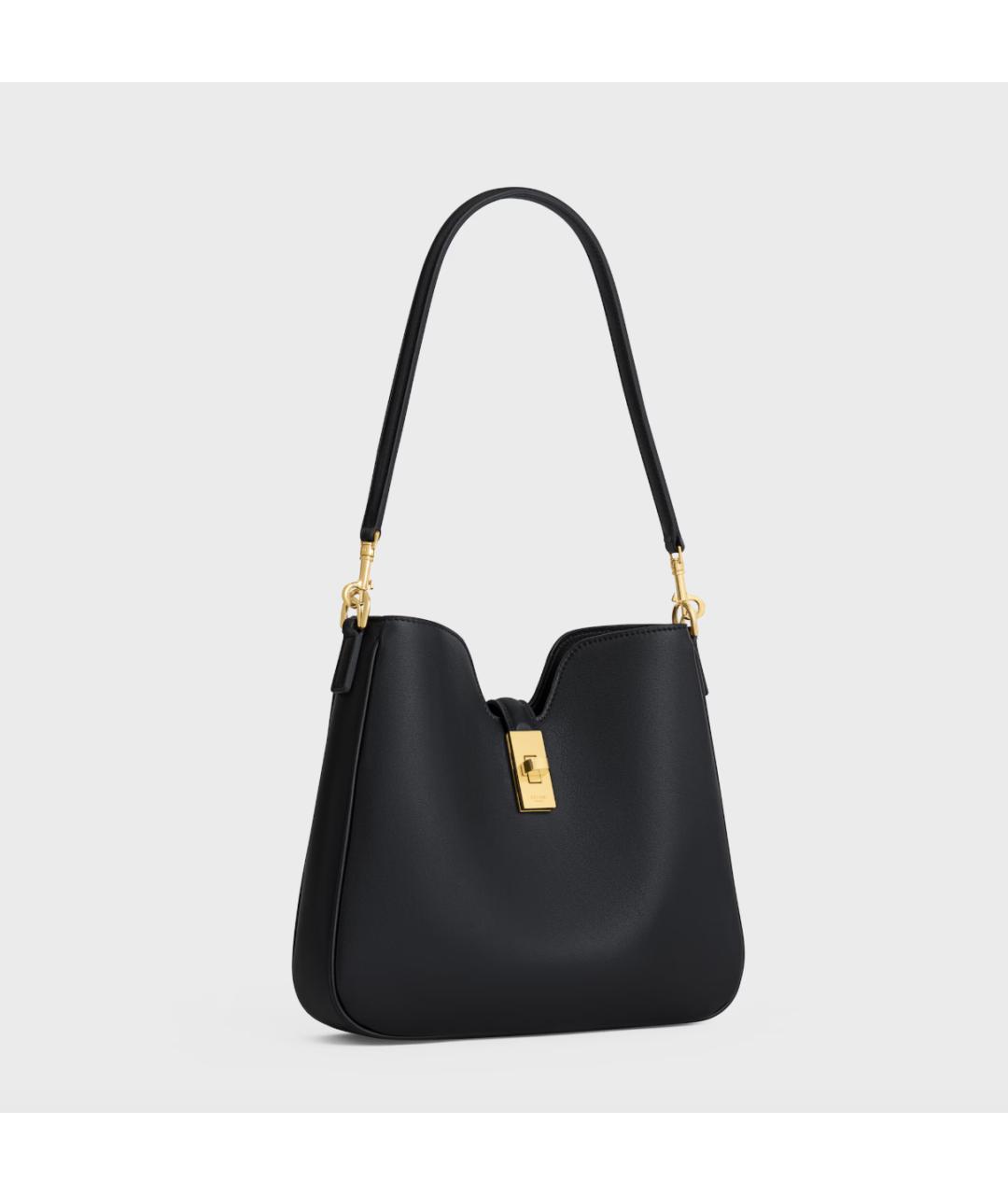 CELINE Черная кожаная сумка через плечо, фото 3