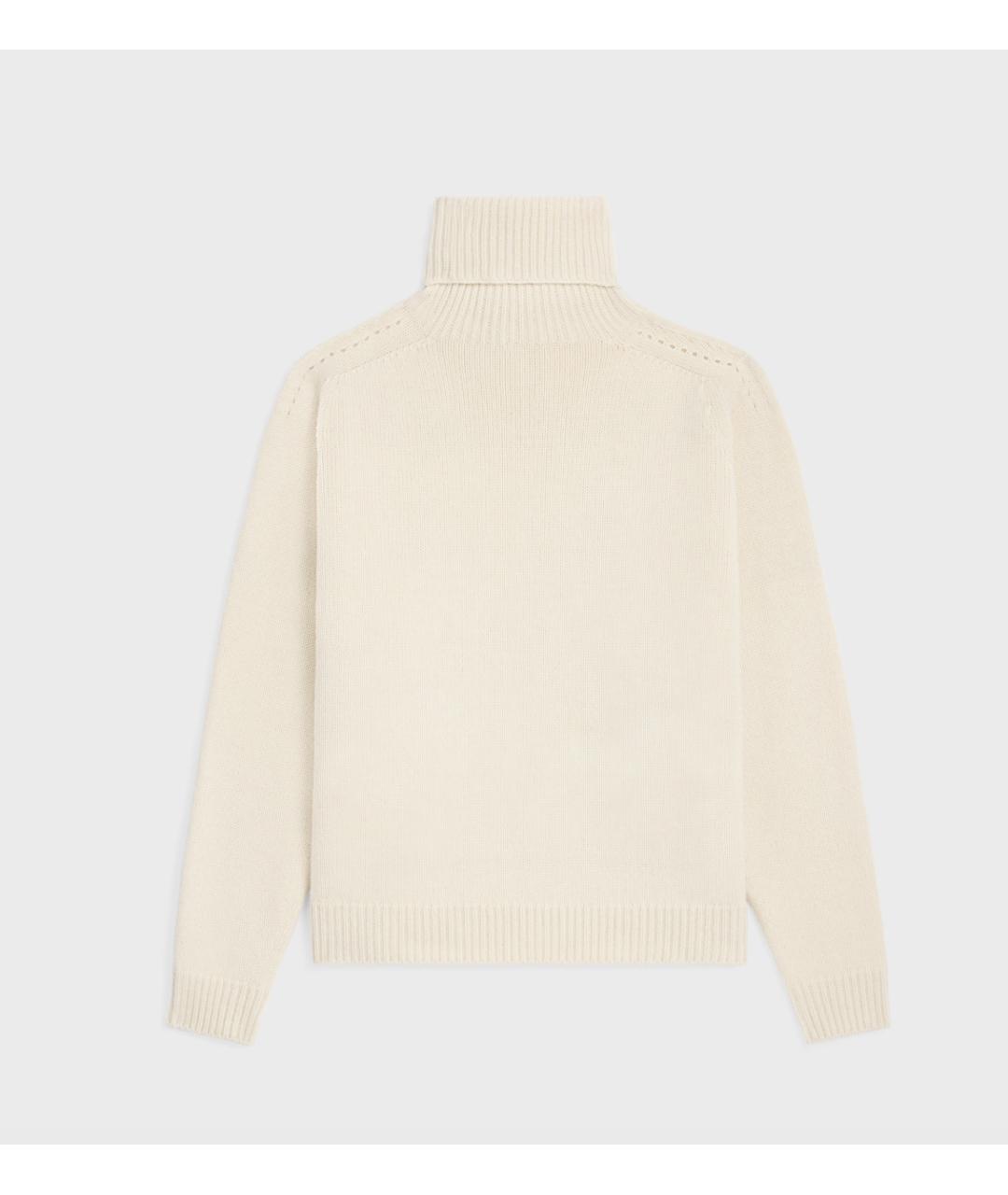 CELINE Белый кашемировый джемпер / свитер, фото 2