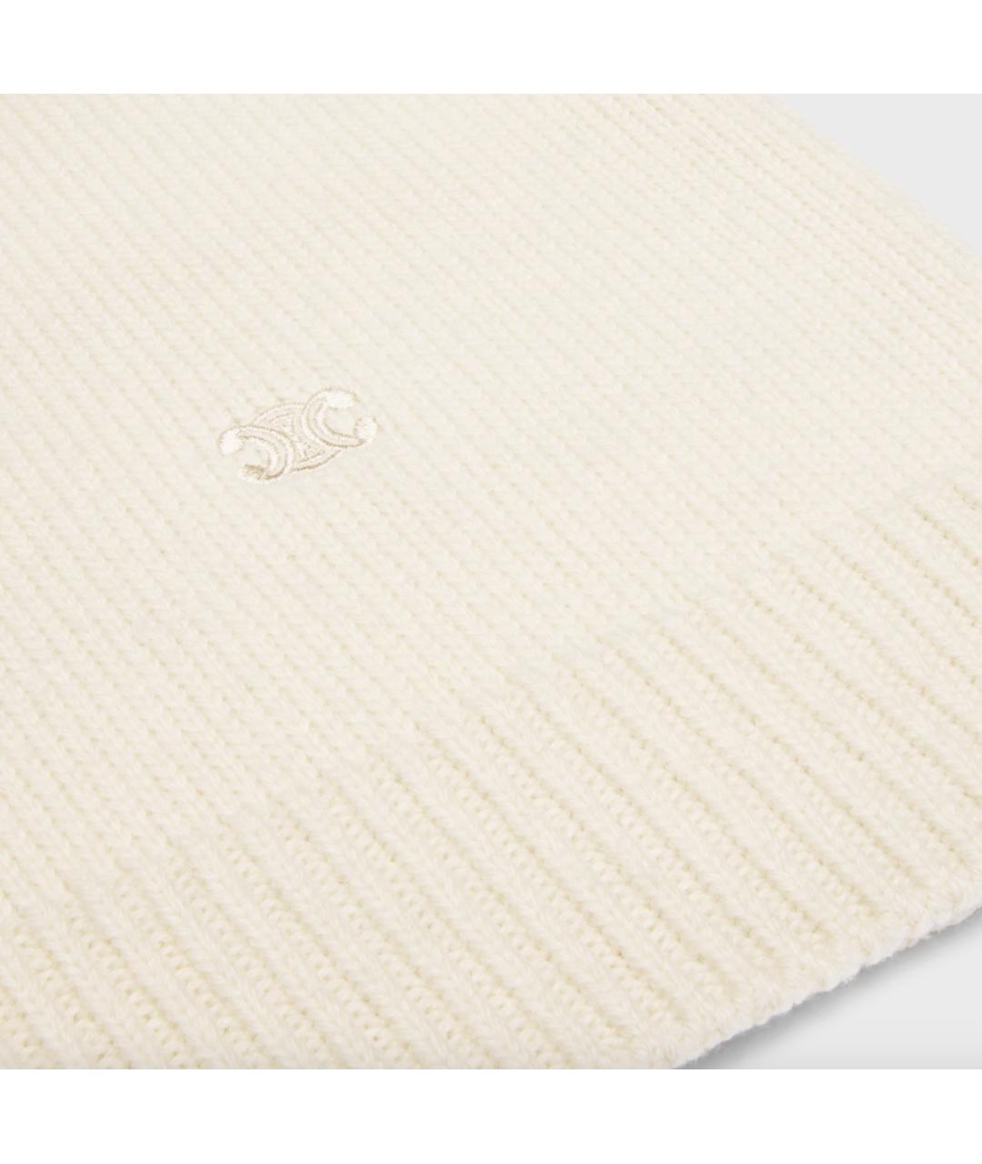 CELINE Белый кашемировый джемпер / свитер, фото 4