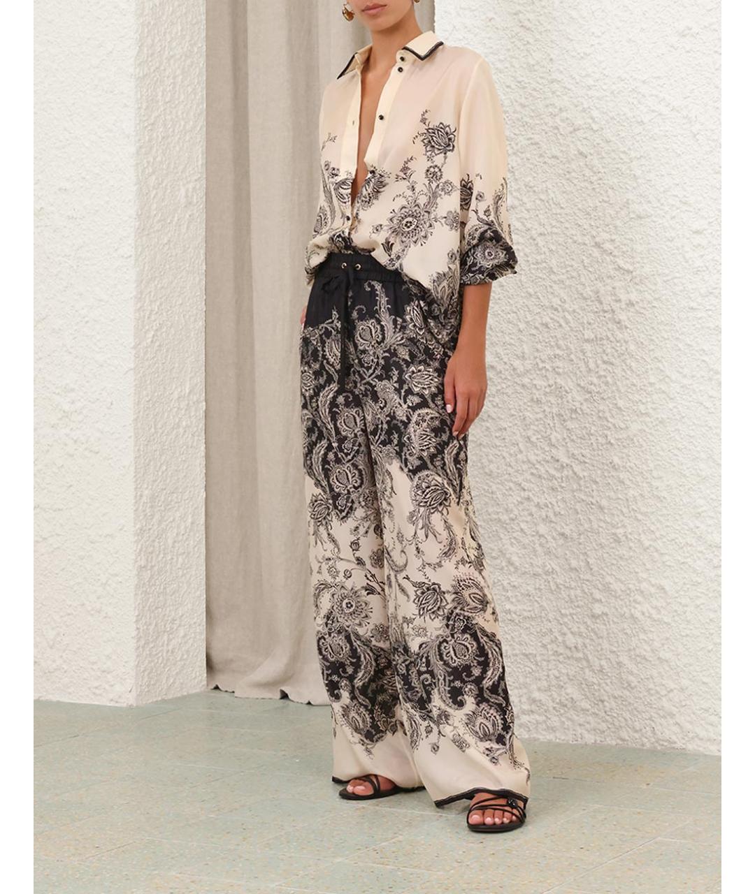 ZIMMERMANN Шелковые прямые брюки, фото 3