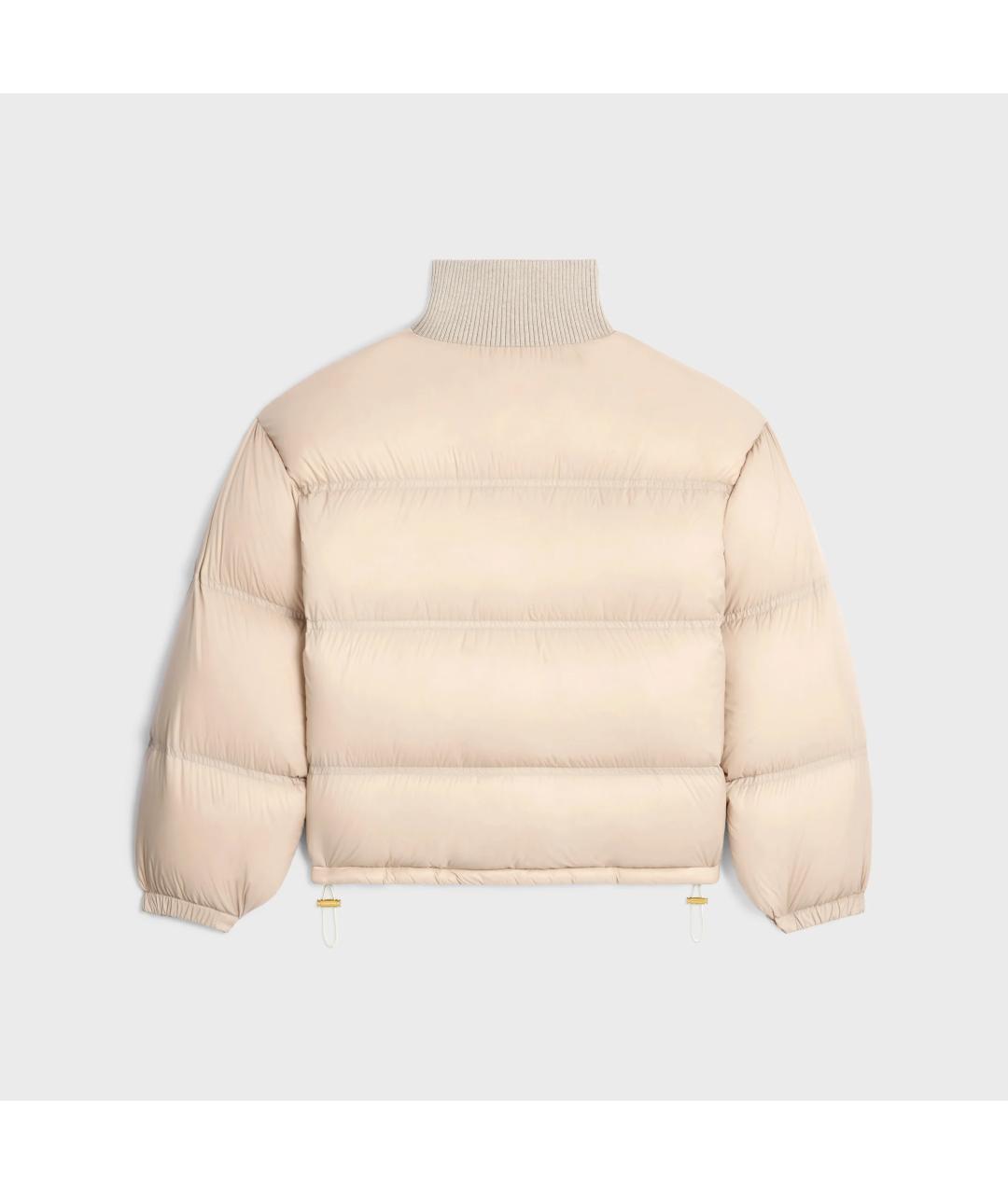 CELINE Бежевый полиамидовый пуховик, фото 2
