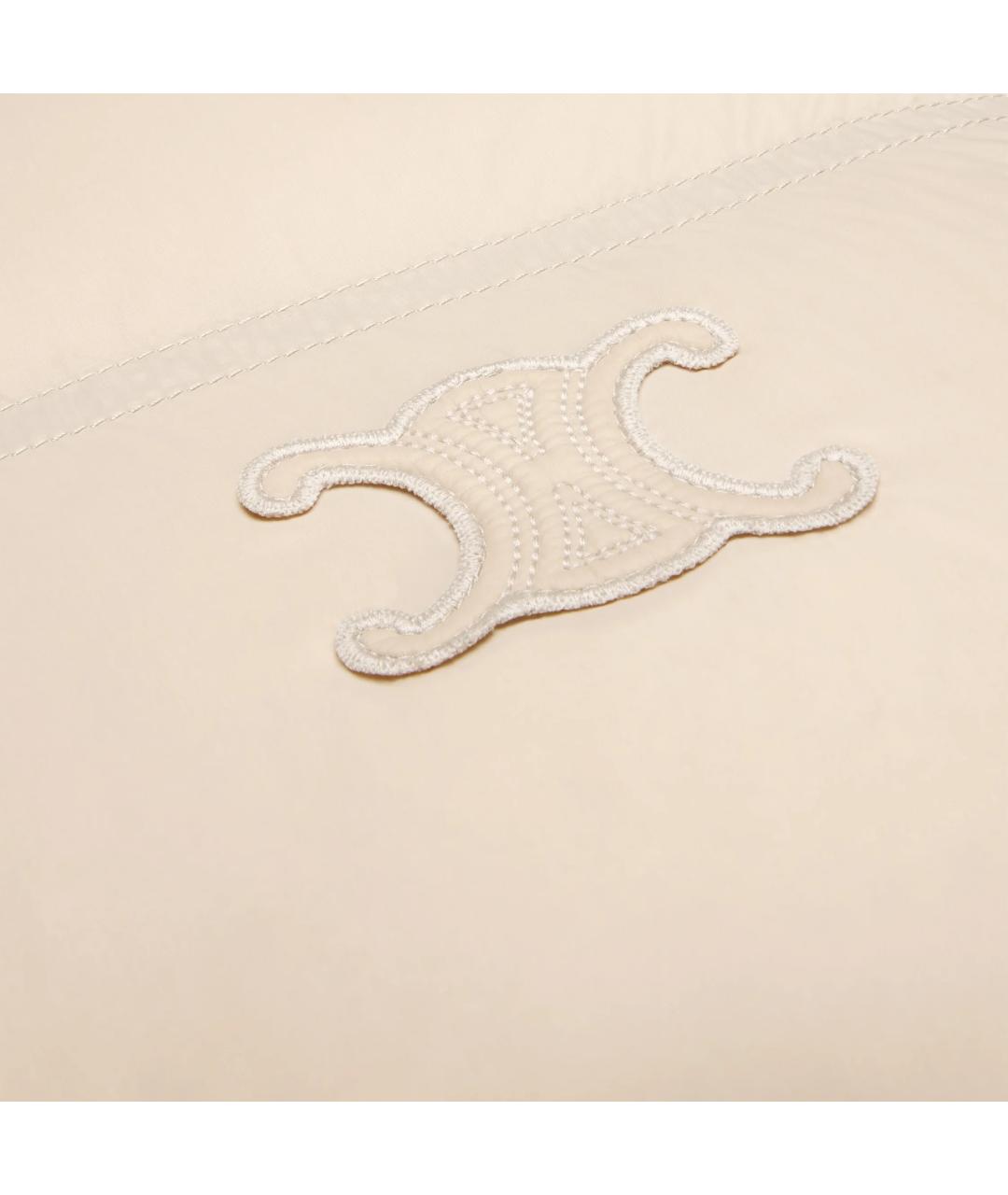 CELINE Бежевый полиамидовый пуховик, фото 4