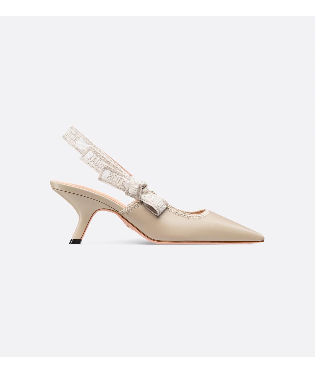 CHRISTIAN DIOR Бежевые кожаные туфли, фото 5