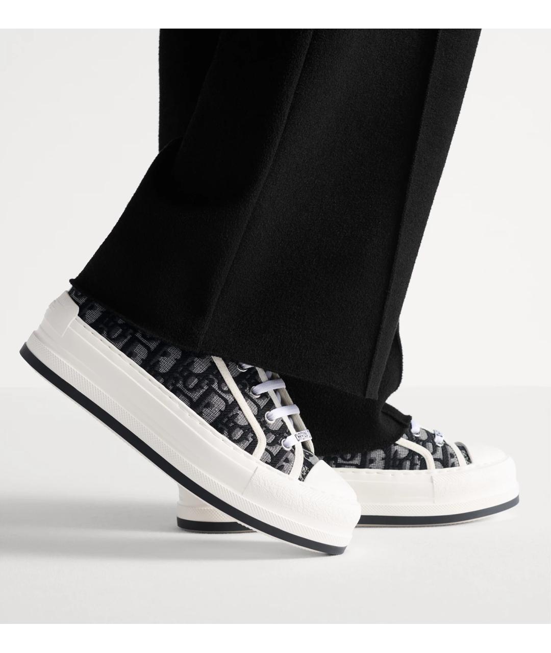 CHRISTIAN DIOR Серые текстильные кеды, фото 3