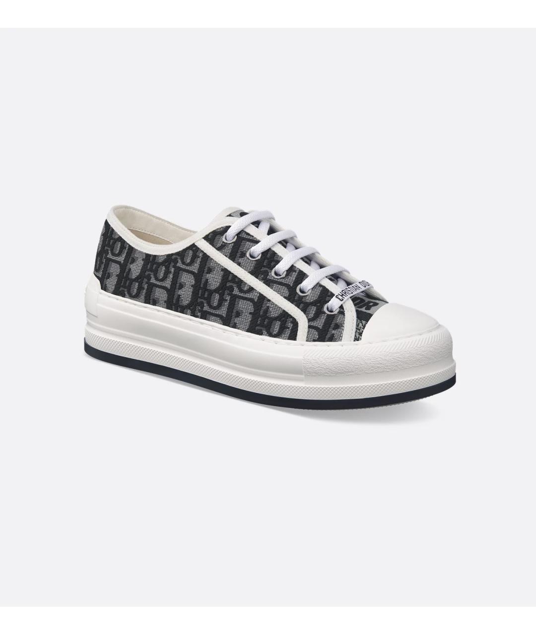 CHRISTIAN DIOR Серые текстильные кеды, фото 2