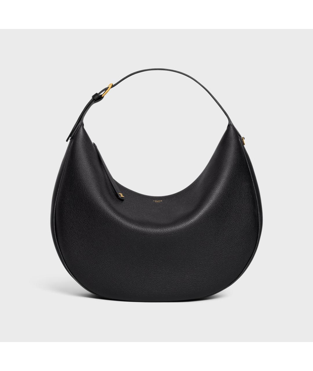 CELINE Черная кожаная сумка через плечо, фото 6