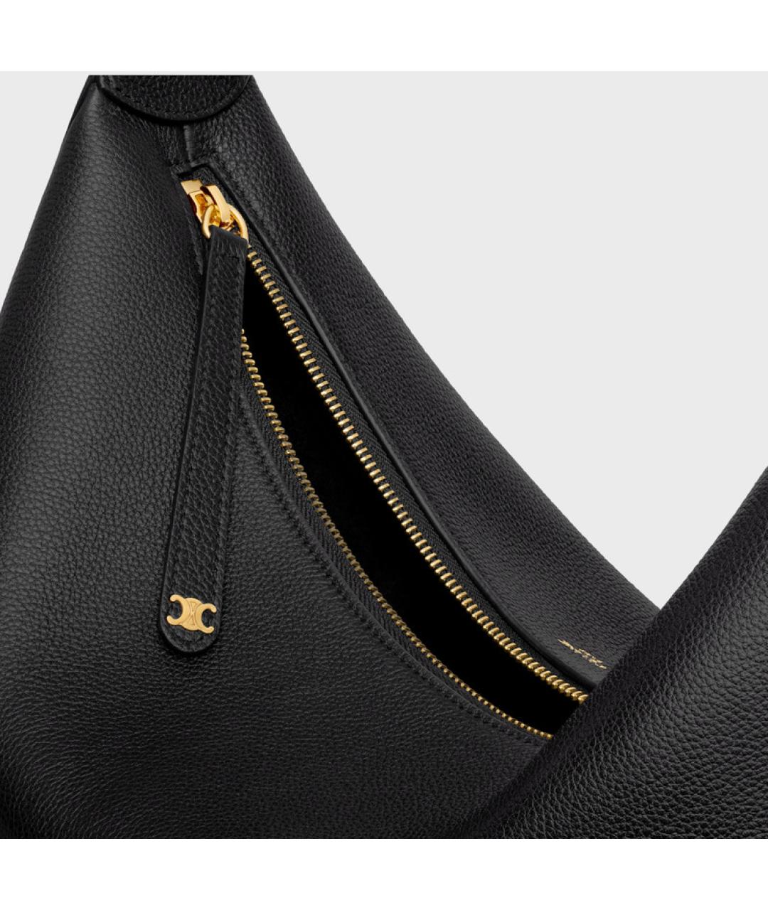 CELINE Черная кожаная сумка через плечо, фото 4