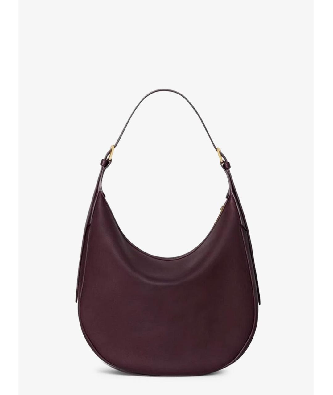 CELINE Бордовая кожаная сумка через плечо, фото 2