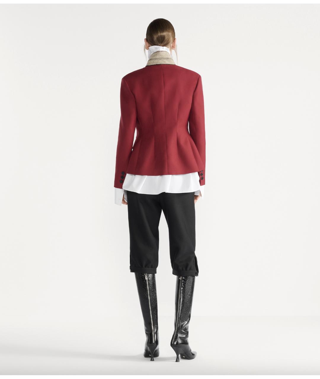 CHRISTIAN DIOR Красный шерстяной жакет/пиджак, фото 3