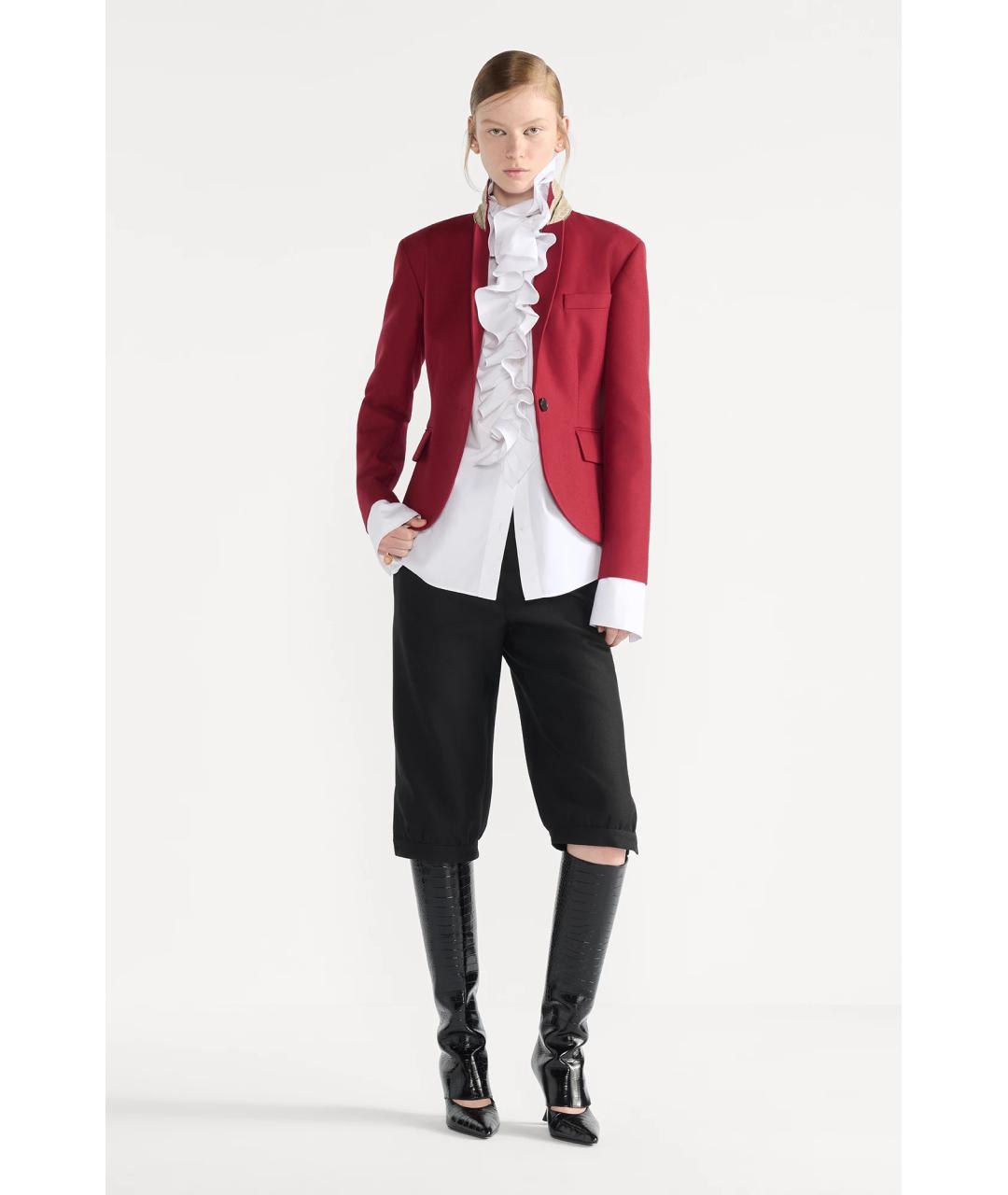 CHRISTIAN DIOR Красный шерстяной жакет/пиджак, фото 2