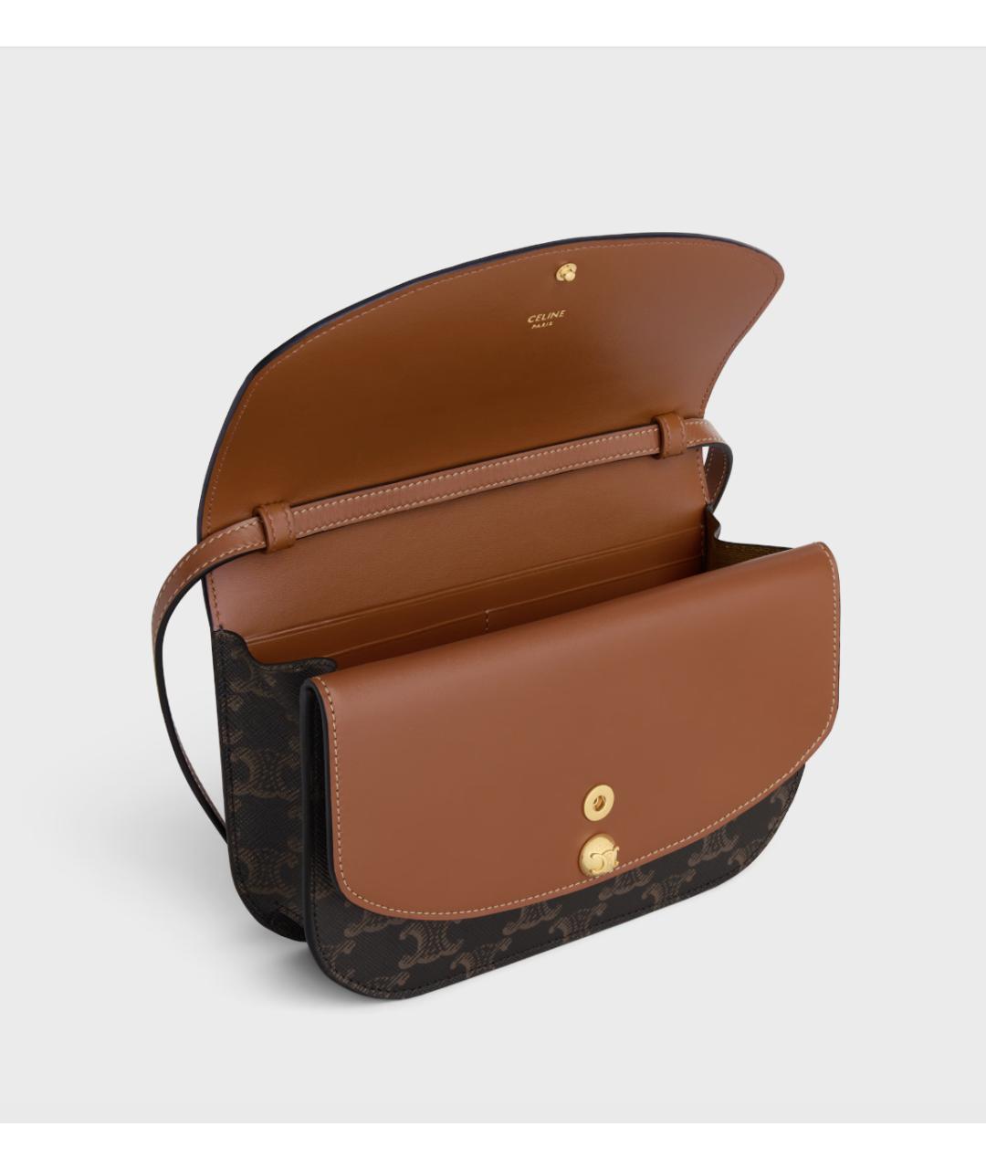 CELINE Коричневая сумка через плечо, фото 5
